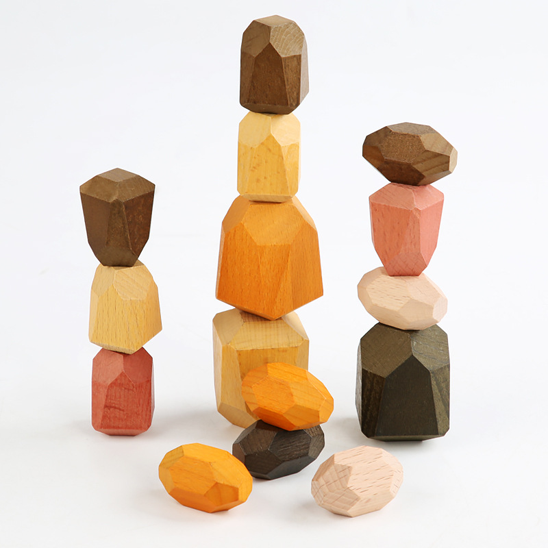 Kids Wooden Colorful Blocks Sensory Toys Manufacturer