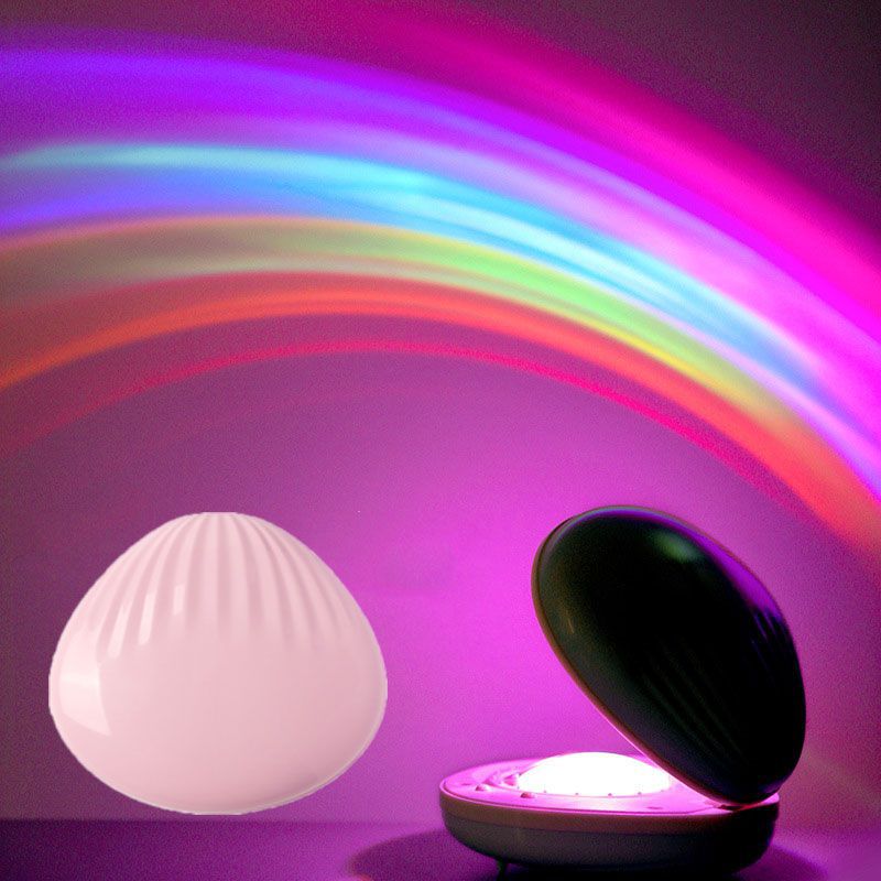 Shell Style Chargeable LED Rainbow Projector Light Autism Toys