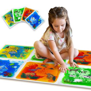 Kids Play Mat,Sensory Liquid Tiles/ Filled Toys,Sensory Toy